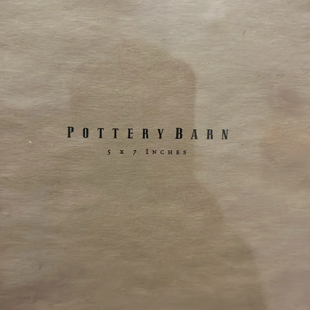 Pottery Barn 5” x 7” Picture Frame Photo Free Standing Metal Leaf Design